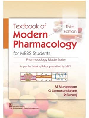 Textbook of Modern Pharmacology For MBBS Students 3rd Edition 2021 by Muniappan M