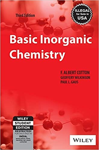 Basic Inorganic Chemistry 3rd Edition 2007 by F. Albert Cotton