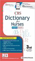 CBS Dictionary for Nurses (English-English) 3rd Edition 2022 by  Jacintha D'Souza