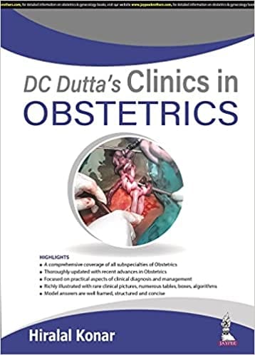 DC Duttas Clinics in Obstetrics 1st Reprint Edition 2024 By Hiralal Konar