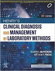 Henry Clinical Diagnosis and Management by Laboratory Methods (SAE) 24th Edition 2021 By McPherson