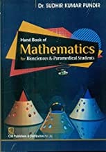 Hand Book Of Mathematics For Biosciences And Paramedical Students (Pb 2016) By Pundir S.K.