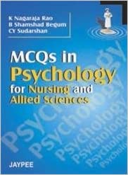 Mcqs In Psychology For Nursing And Allied Sciences 1st Edition By Rao