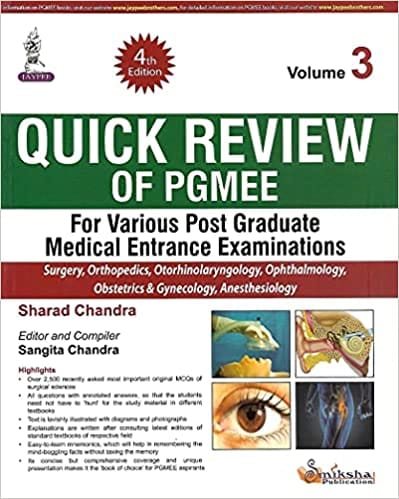 Quick Review Of Pgmee Vol.3 For Various P.G. Medical Entrance Examinations 4th Edition By Chandra