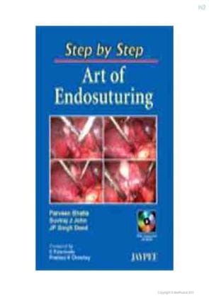 Step By Step Art Of Endosuturing With Cd-Rom 1st Edition By Bhatia