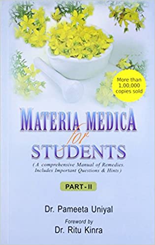 Materia Medica For Students Part Ii 1st Edition By Uniyal/Kinra