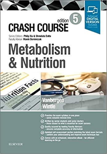 Crash Course Metabolism and Nutrition 5th Edition 2019 By Vanbergen Publisher Elsevier