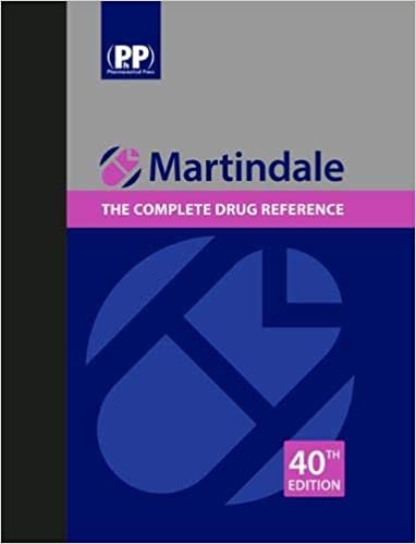 Martindale The Complete Drug Reference 40th Edition 2 Vol Set  2020 By Buckingham R. Publisher Pharmaceutical Press