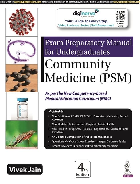 Exam Preparatory Manual for Undergraduates Community Medicine (PSM) 4th Edition 2022 By Vivek Jain