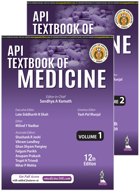 API TEXTBOOK OF MEDICINE 12th Edition 2022 ( 2 Volume Set) by Sandhya A Kamath