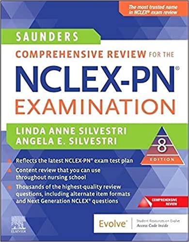 Saunders Comprehensive Review for the NCLEX PN Examination 8th Edition 2020 By Silvestri
