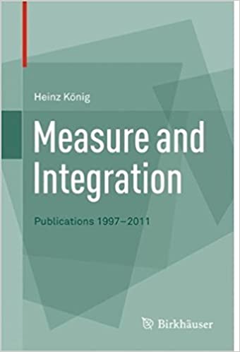 Measure And Integration Publications 1997 2011 2018 By Konig H