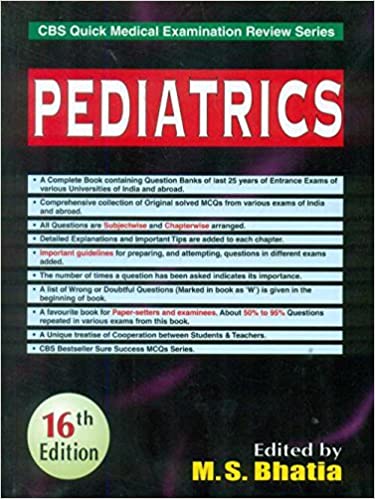 Pediatrics Cbs Quick Medical Examination Review Series 2012 By Bhatia M S