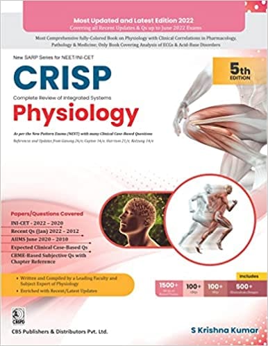 New SARP Series for NEET/INI-CET CRISP Complete Review of Integrated Systems Physiology 5th Edition 2022 By Dr. S Krishna Kumar