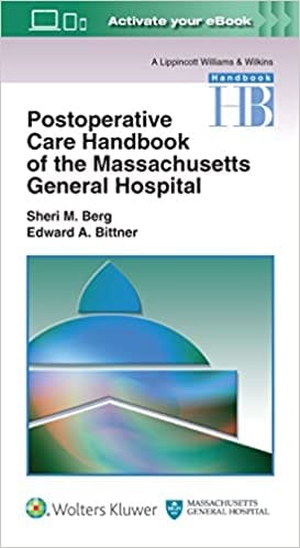 Postoperative Care Handbook Of The Massachusetts General Hospital 2018 By Berg S M