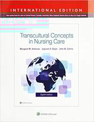 Transcultural Concepts In Nursing Care 8th Edition 2020 By Andrews