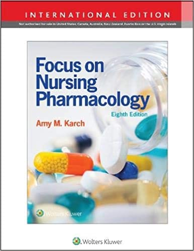 Focus On Nursing Pharmacology 8th Edition 2020 By Karch A M