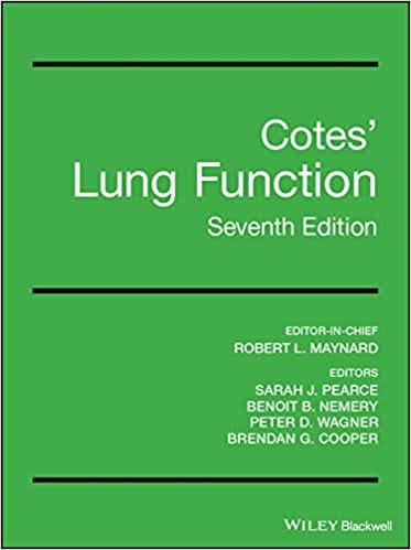 Lung Function 7th Edition 2020 By Cotes J E