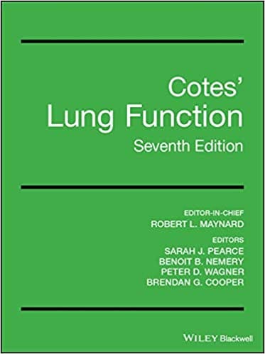 Lung Function 7th Edition 2020 By Cotes J E