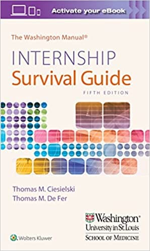 The Washington Manual Internship Survival Guide 5th Edition 2019 By Ciesielski T M