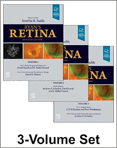 Ryan's Retina 3 Volume Set 7th Edition  2022 By Sadda