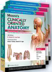 Moore's Clinically Oriented Anatomy 3 Volume set 2nd South Asia Edition 2022 by S. Aruna and N Isai Vani
