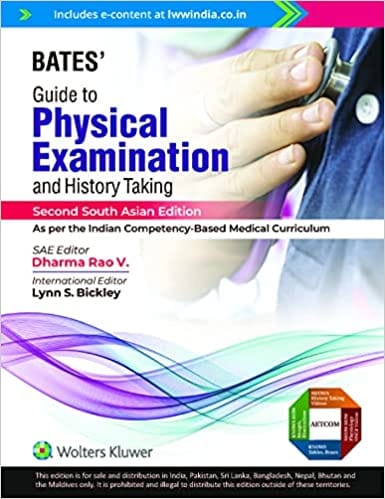 Bates Guide to Physical Examination and History Taking 2nd South Asia Edition 2022 By Dharma Rao V