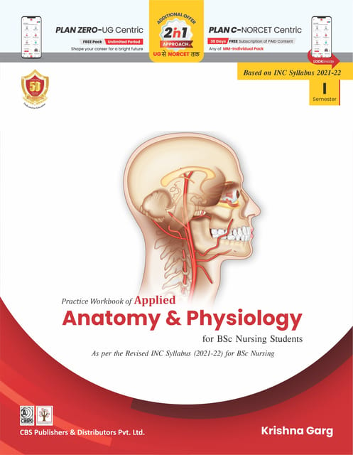 Practice Workbook of Applied Anatomy and Physiology For BSc Nursing Students 1st Edition 2023 By Krishna Garg