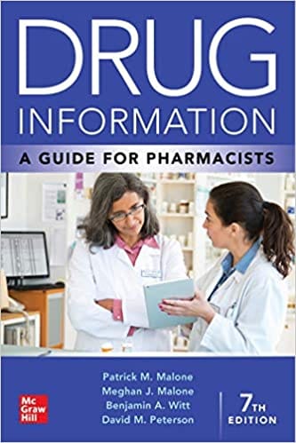 Drug Information A Guide for Pharmacists 7th Edition 2022 By Patrick M Malone