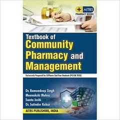 Textbook of Community Pharmacy and Management for D.Pharm second Year Student (PCI ER 2020) 2024 By Dr. Ramandeep Singh