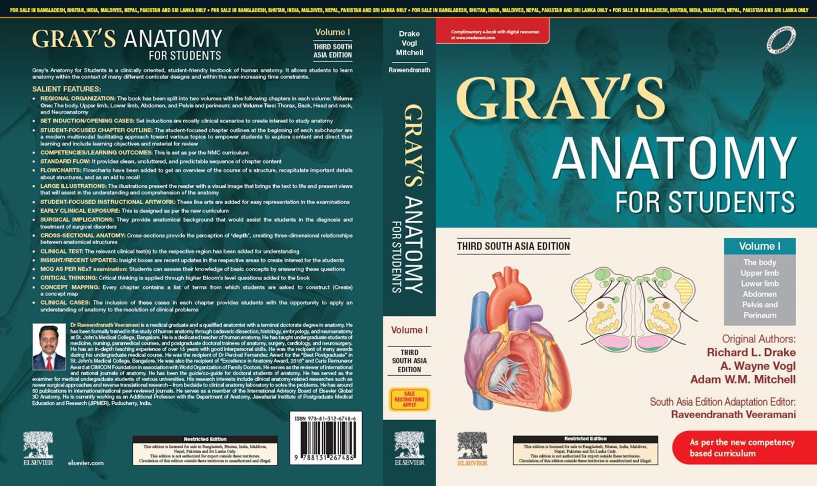 Grays Anatomy For Students-Third South Asia Edition 2 Volume Set