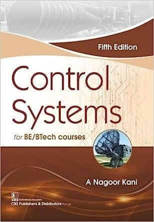 Control Systems For Be/Btech Courses 5th Edition 2023 By Kani A N