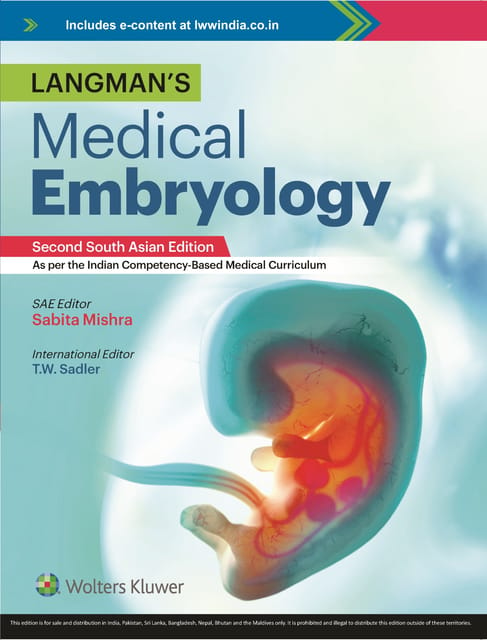 Langman Medical Embryology 2nd South Asia Edition 2023 by Sadler & Sabita Mishra