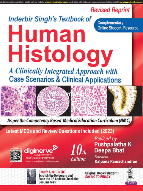Inderbir Singh Textbook of Human Histology 10th Revised Edition 2023 By Pushpalatha K & Deepa Bhat