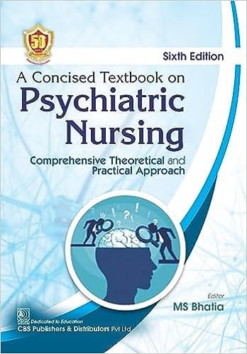 A Concised Textbook on Psychiatric Nursing Comprehensive Theoretical and Practical Approach 6th Edition 2024 By MS Bhatia