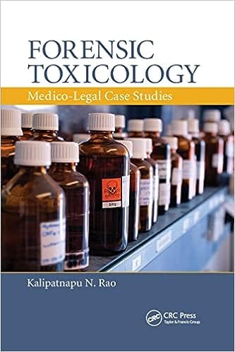 Forensic Toxicology Medico Legal Case Studies 2020 By Rao KN