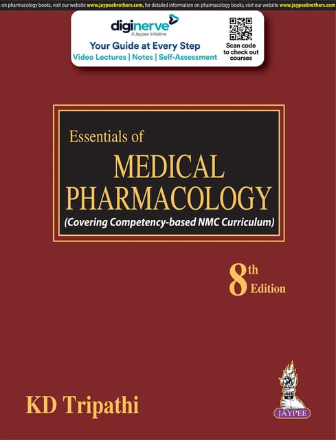 Essentials of Medical Pharmacology 8th Edition Reprint Edition 2023 By KD Tripathi