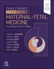 Creasy-Resnik's Study Guide for Maternal Fetal Medicine 1st Edition 2023 By Lockwood