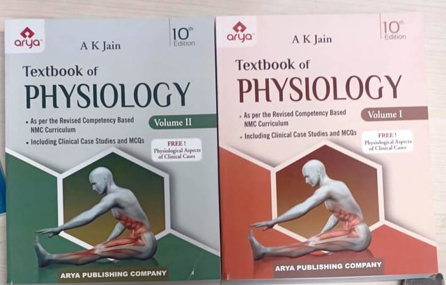Textbook Of Physiology Set of 2 Volume 10th Edition 2023 By Ak Jain