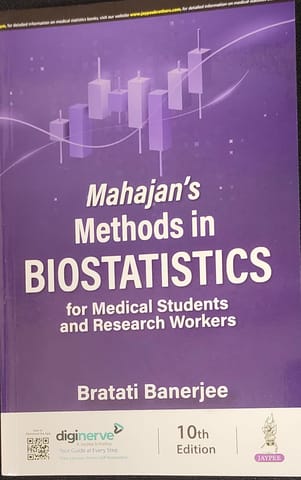 Mahajans Methods in Biostatistics for Medical Students and Research Workers 10th Edition 2024 By Bratati Banerjee