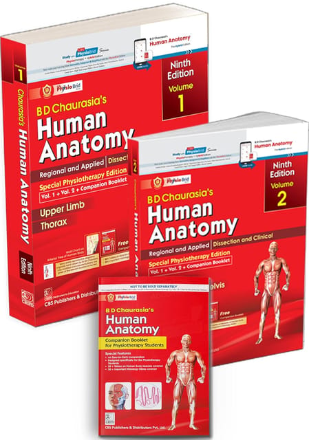 Bd Chaurasias Human Anatomy 9th Edition 2 Vol Set With Companion Booklet For Physiotherapy Students  2024 By Chaurasia B. D