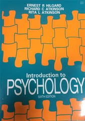 Introduction to Psychology, 6th Edition 1975 By Hilgard