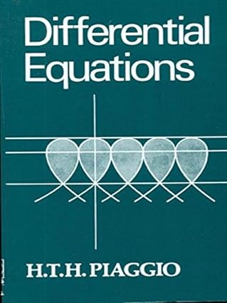 Differential Equations 2004 By Piaggio H T H