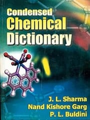 Condensed Chemical Dictionary 2002 By Sharma J L