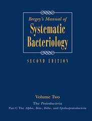 Bergeys Manual Of Systematic Bacteriology The Proteobacteria Part C 2 Vol Set 2nd Edition 2005 By Staley J.T