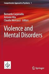 Violence And Mental Disorders 2020 By Carpiniello B.