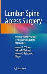 Lumbar Spine Access Surgery A Comprehensive Guide To Anterior And Lateral Approaches 2023 By O'Brien J.R.