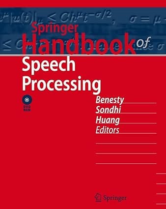 Springer Handbook Of Speech Processing, With Dvd 2008 by Benesty