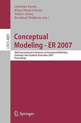 Conceptual Modeling Er 2007 2007 By Parent C