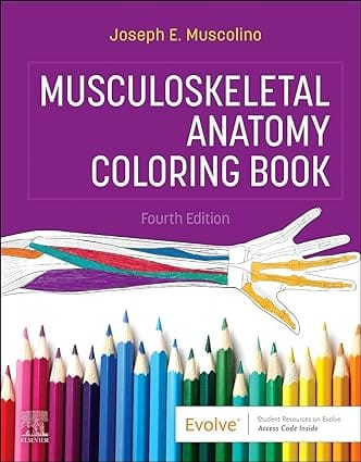 Musculoskeletal Anatomy Coloring Book With Access Code 4th Edition 2024 By Muscolino J E